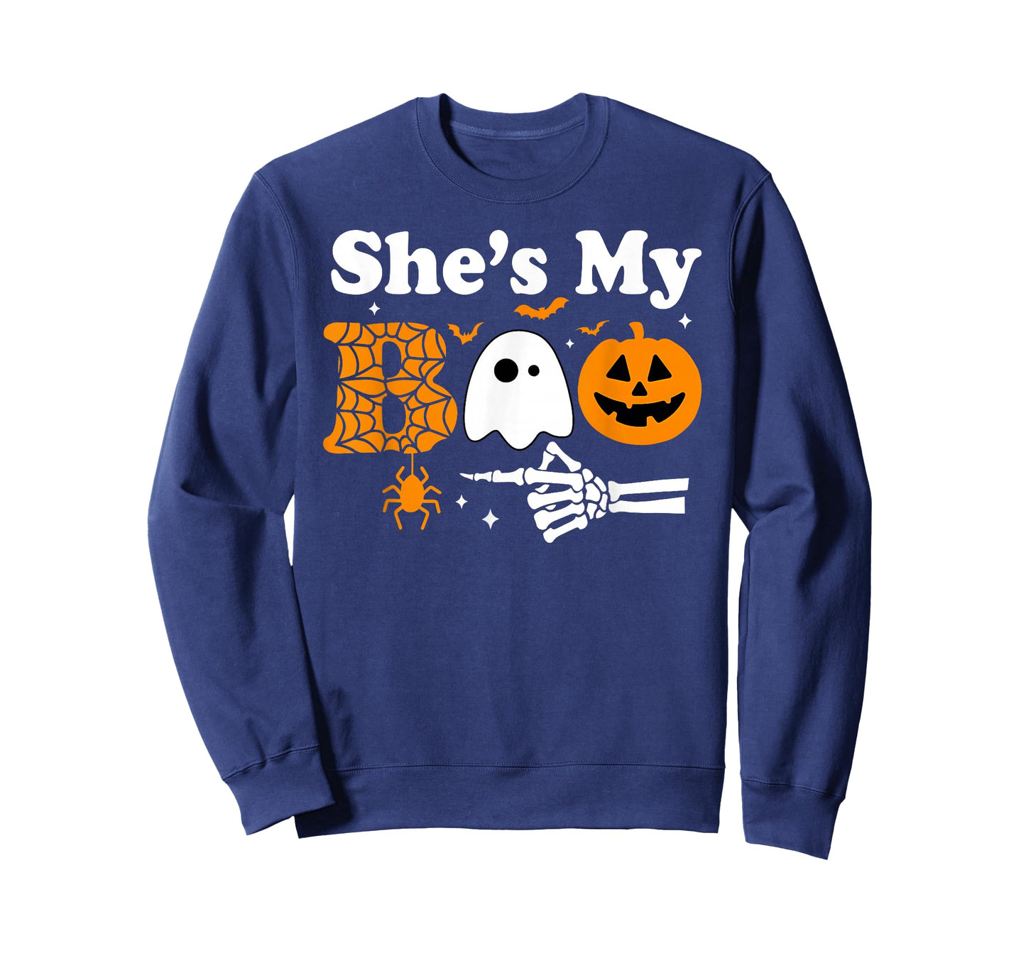 She's My Boo Funny Ghost Jack O Lantern Halloween Couples T-Shirt