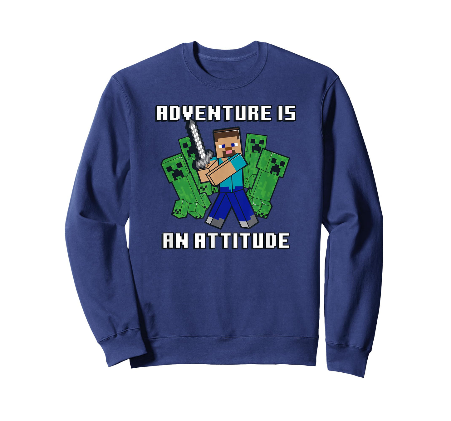 Minecraft Steve Fights Creepers Adventure T-Shirt