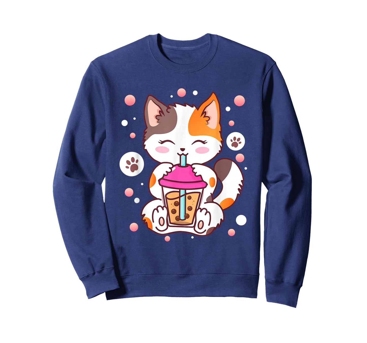 Cat Boba Tea Bubble Tea Kawaii Anime Japanese Neko Girl Teen T-Shirt