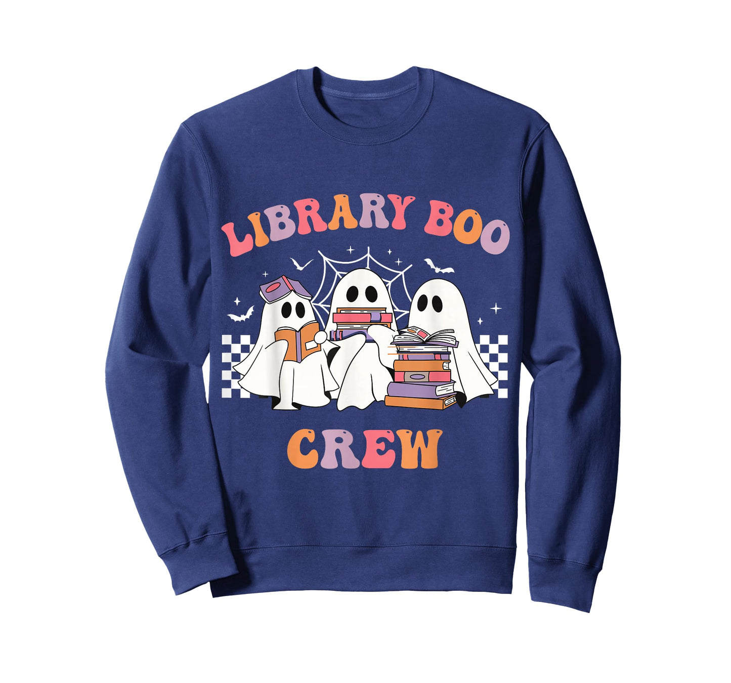 Library Boo Crew Book Lovers Funny Halloween Library Ghost T-Shirt