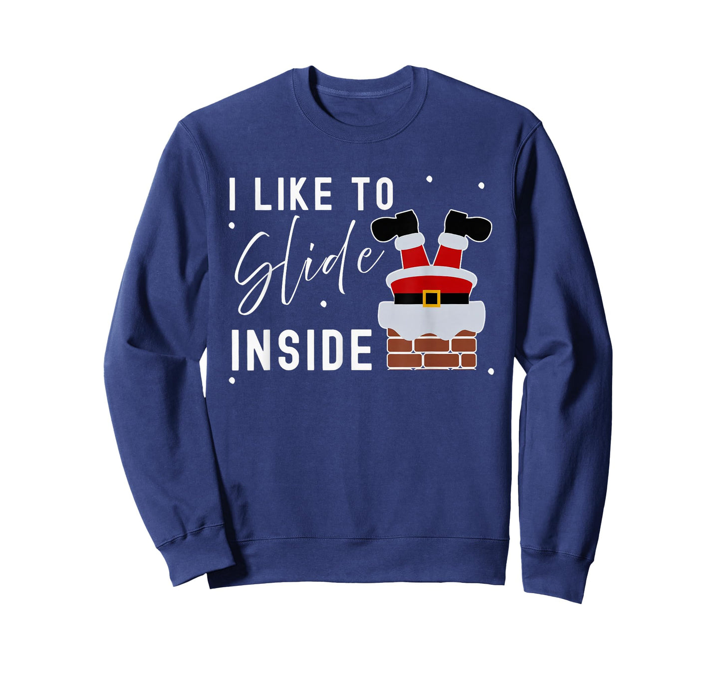 I Like to Slide Inside Funny Xmas Couple Unhinge Pajamas T-Shirt
