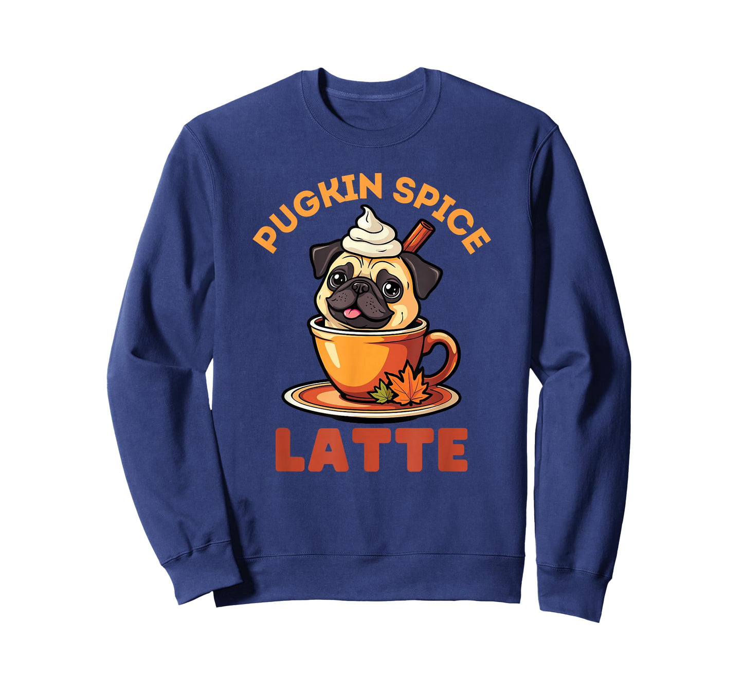 Pugkin Spice Latte Funny Fall Cute Pug Halloween T-Shirt