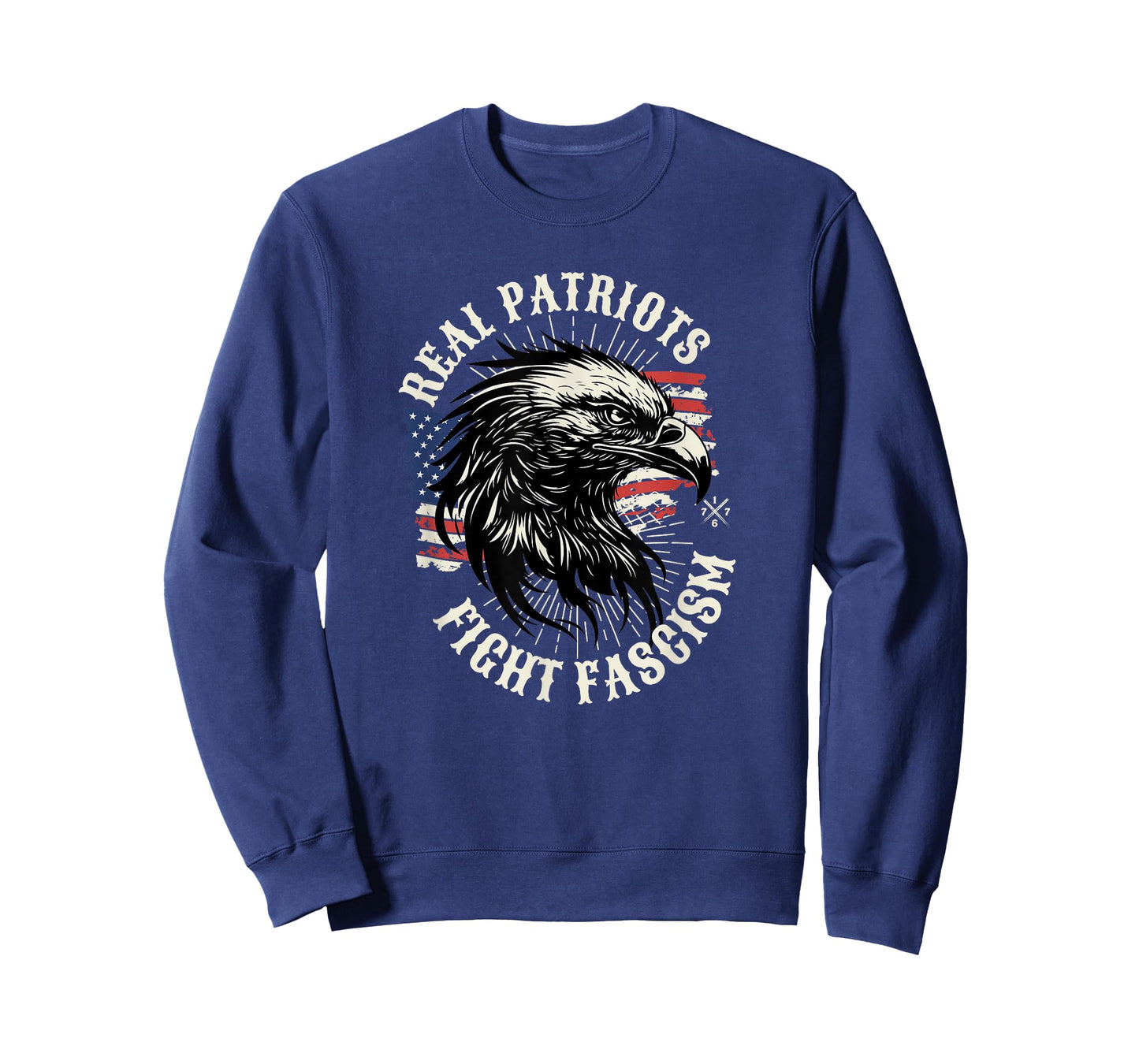 Real Patriots Fight Fascism Eagle USA T-Shirt