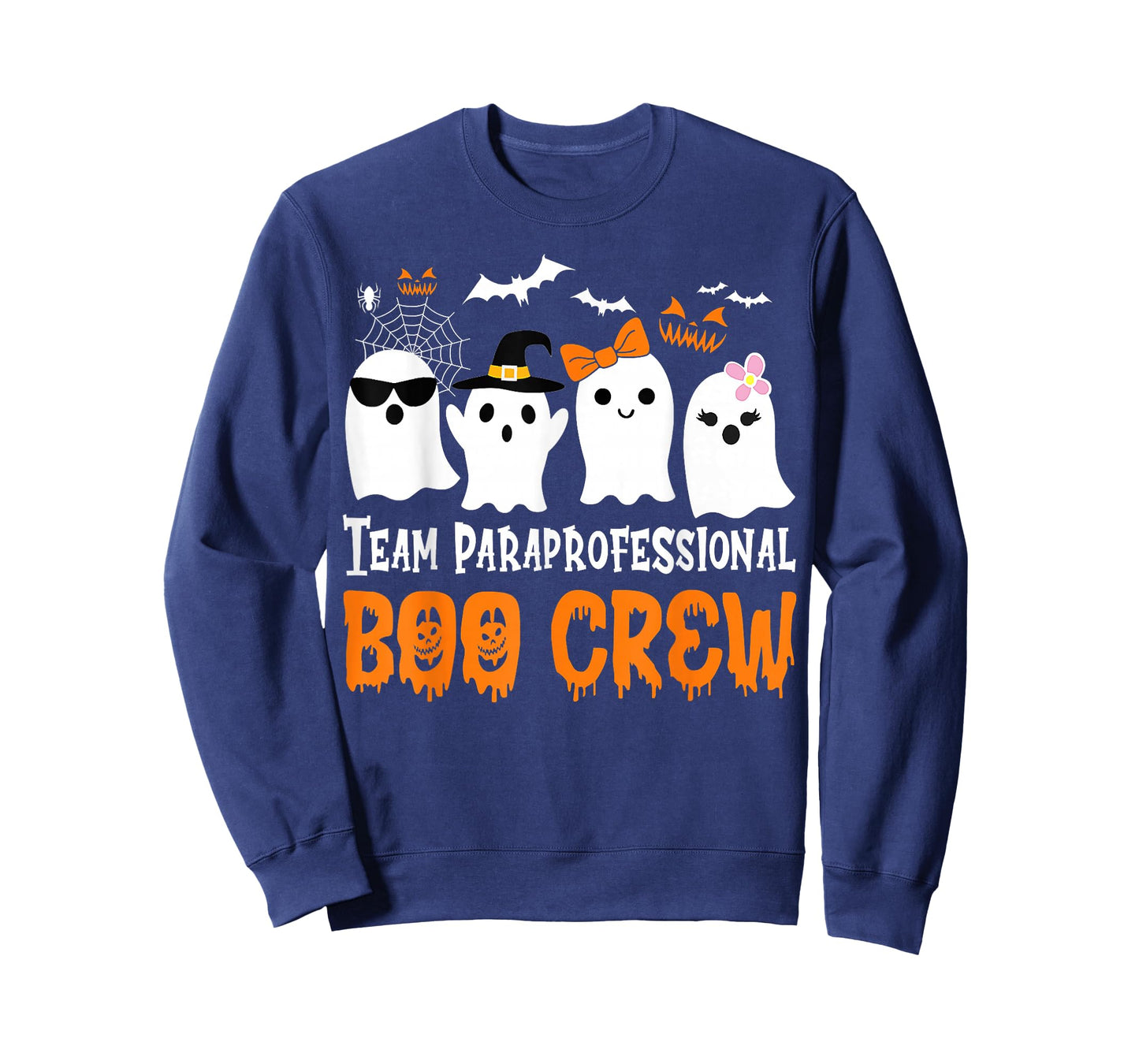 Team Paraprofessional Boo Crew Pumpkin Scary Halloween T-Shirt