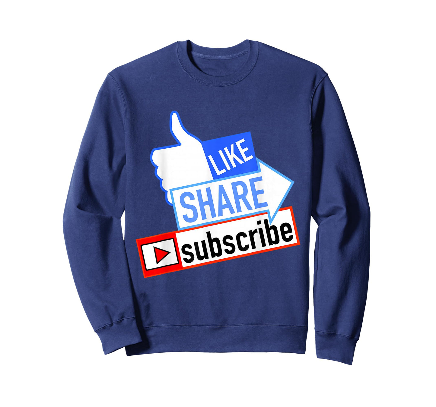 Social Media Like Share Subscribe T-Shirt