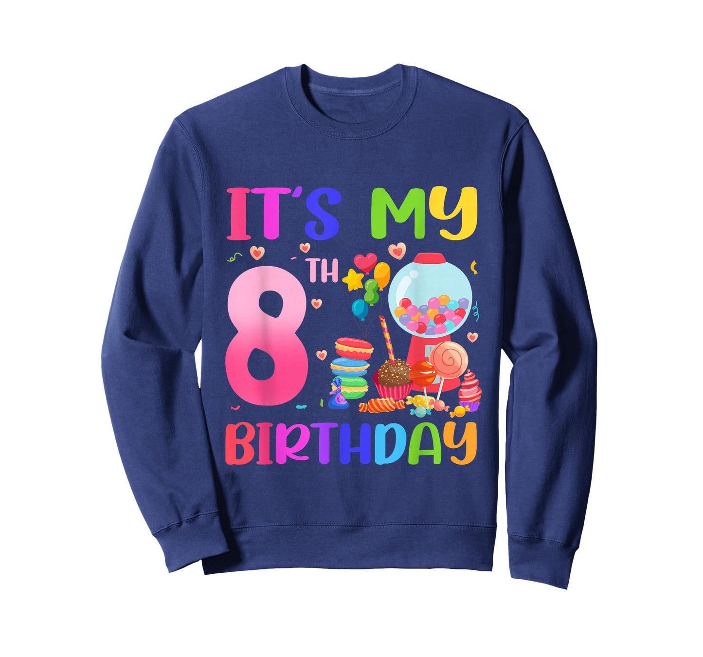 It's My 8th Birthday Girl Candy Candyland 8 Year Old T-Shirt
