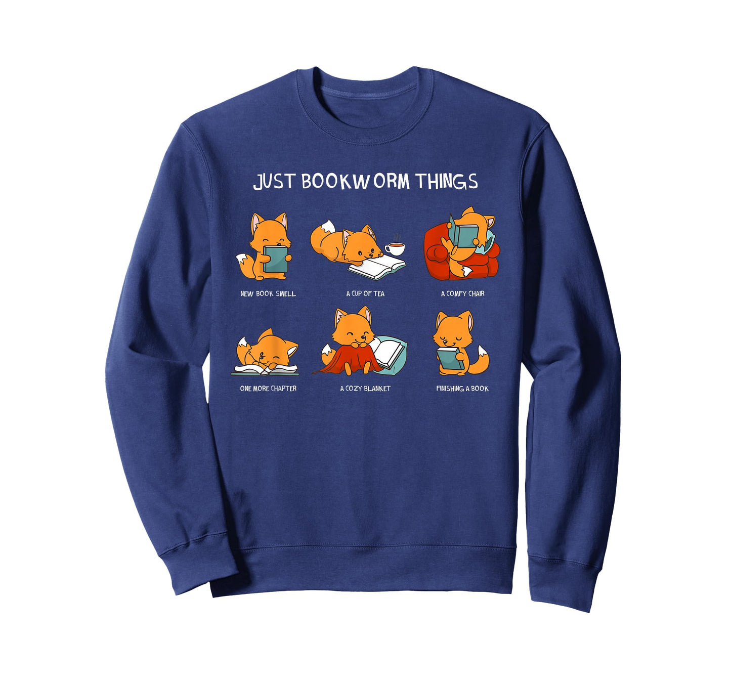 Just Bookworm Things Book Reading Books Reader Nerd Fox T-Shirt