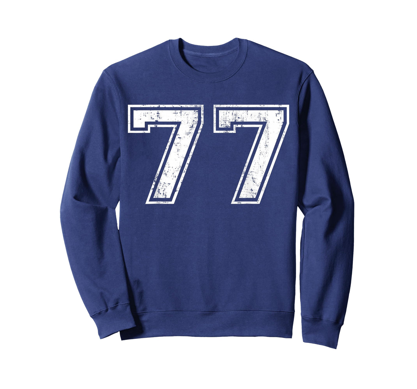 Number 77 Distressed Vintage Seventy Seven Sports Practice T-Shirt