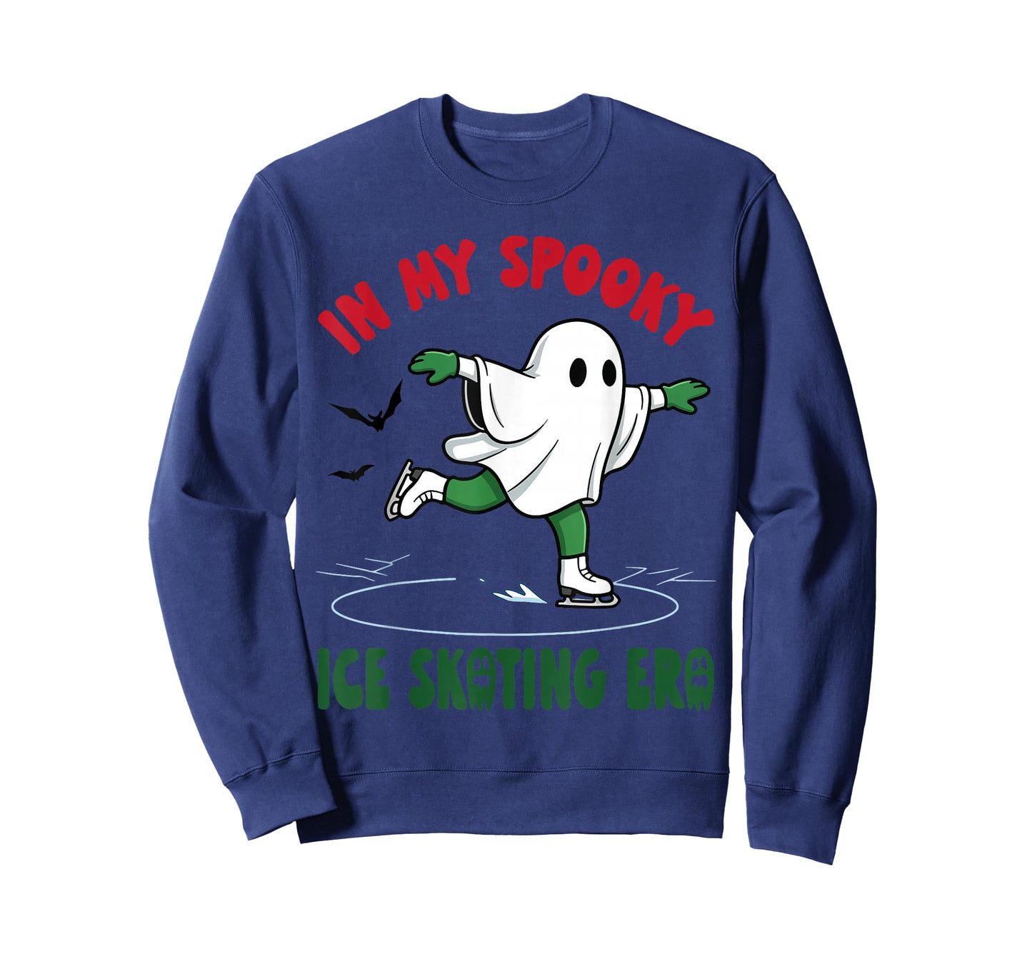 in My Spooky Ice Skating Era Ghost Skater Halloween Costume T-Shirt