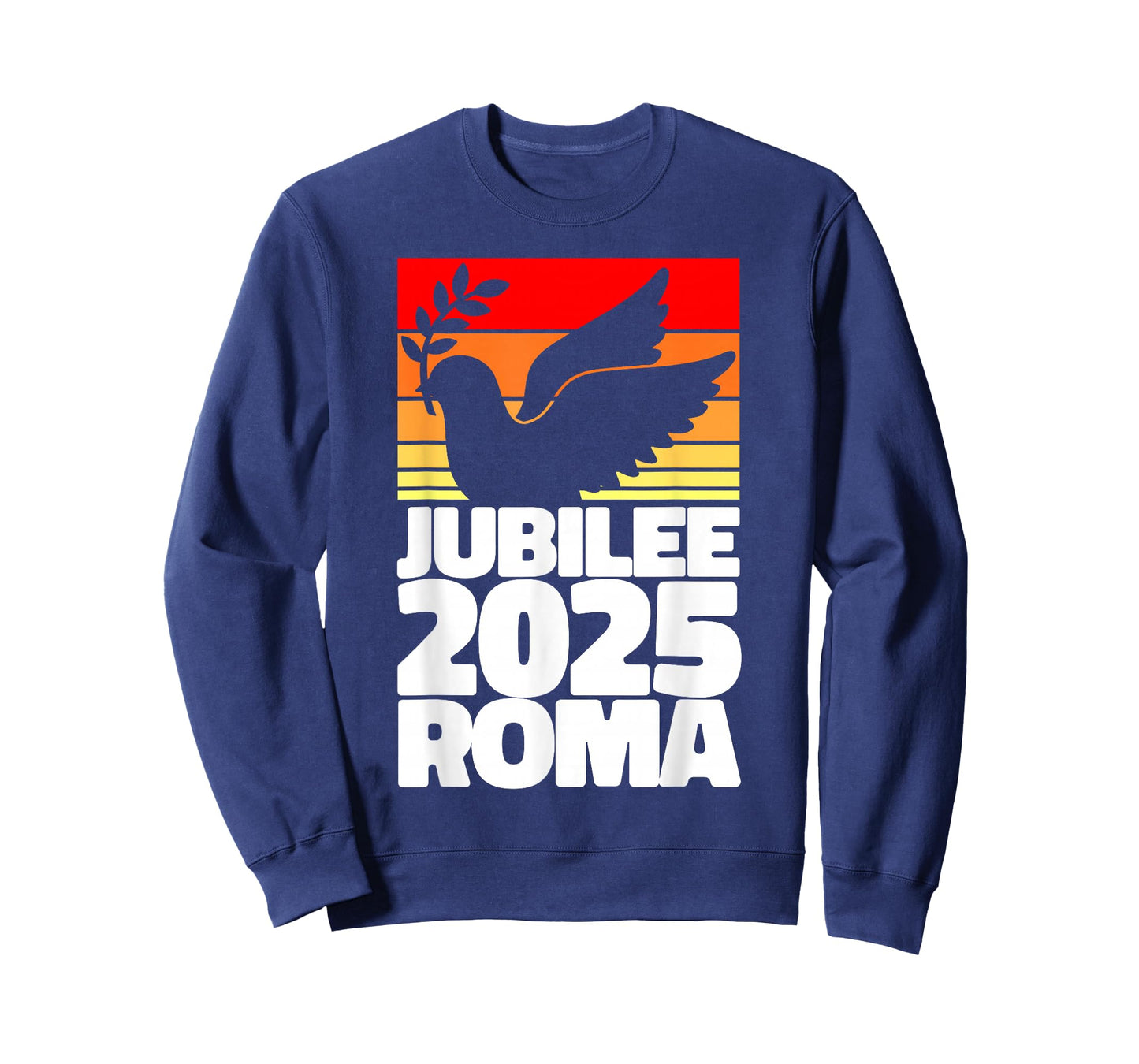 Jubilee 2025 Roma Peace Dove Striped Sunrise Holy Faith Year T-Shirt