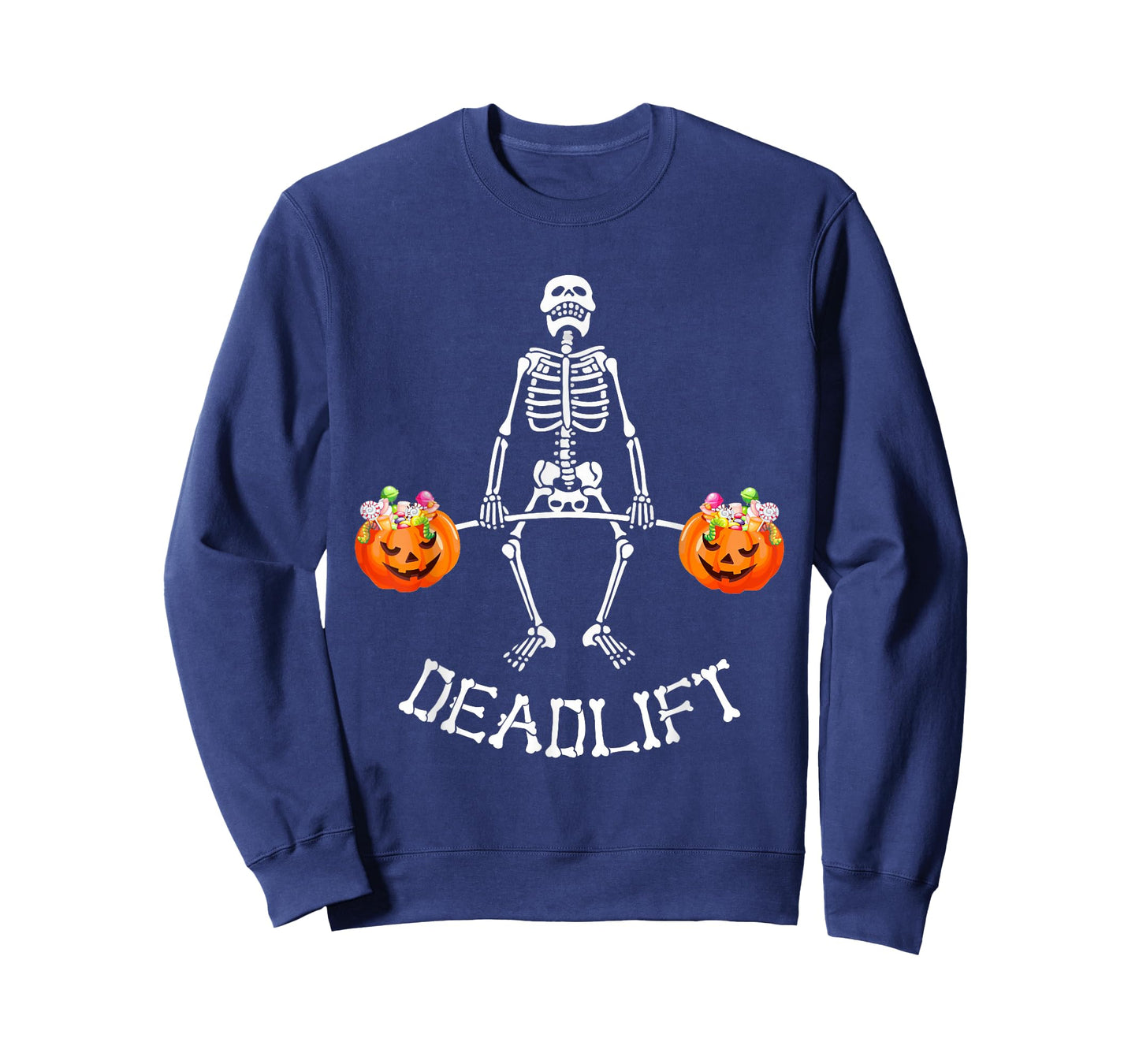 Funny Skeleton Deadlift Halloween Fitness Gym Humor Workout T-Shirt