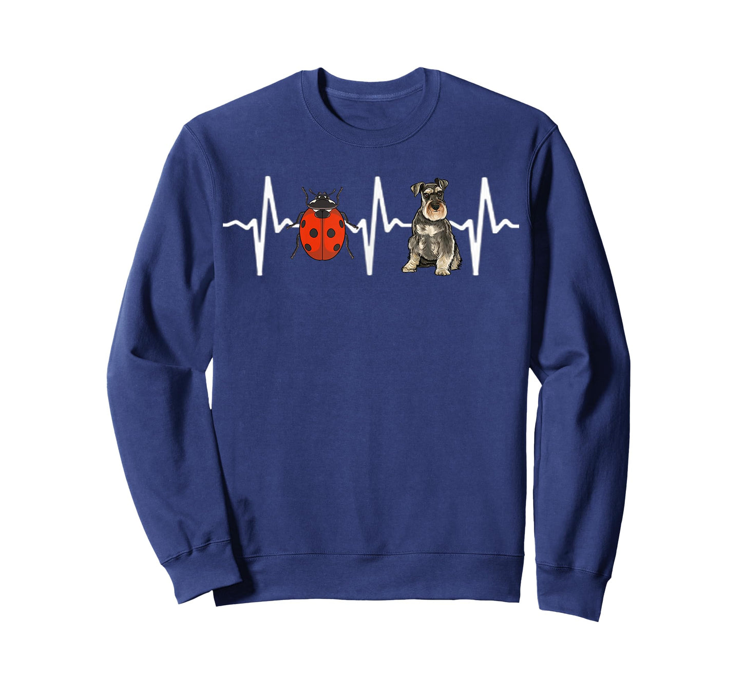Red Ladybug Miniature Schnauzer Heartbeat Dog Lover T-Shirt