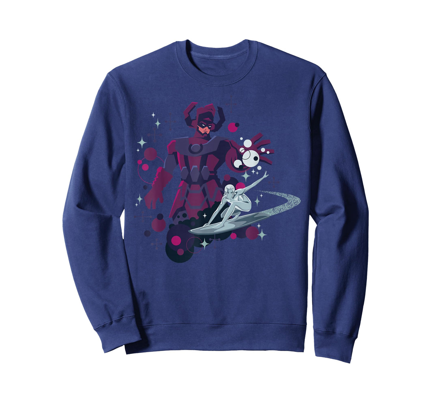 Marvel Silver Surfer and Galactus Retro Sixties Stylized T-Shirt