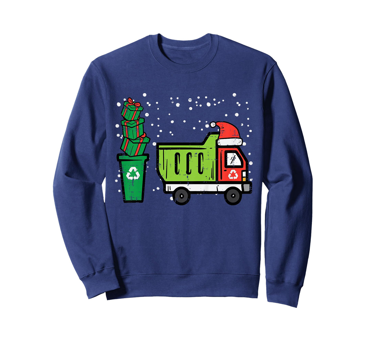 Kids Christmas Dump Recycling Truck Xmas Boys Kids Toddler Youth T-Shirt