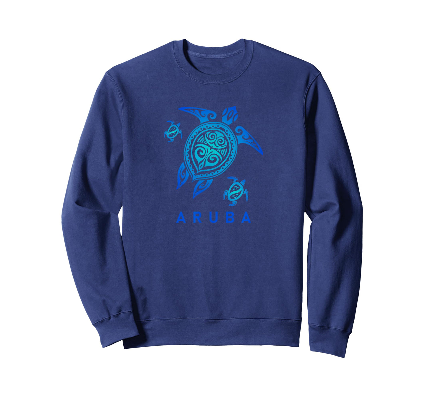 Aruba T-Shirt Sea Blue Tribal Turtle T-Shirt