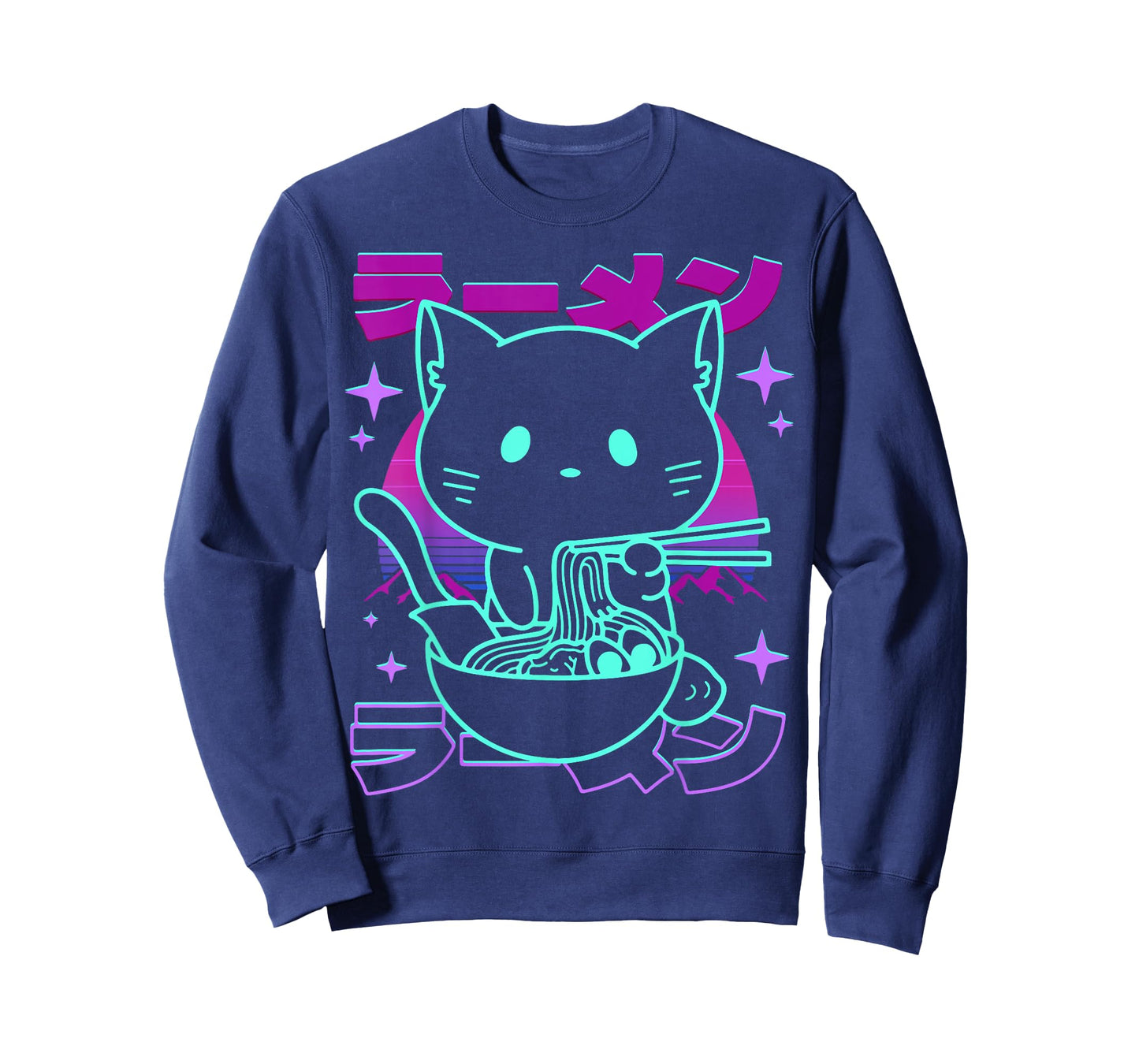 Anime Ramen Cat Retro Japanese Noodles Aesthetic Kawaii cat T-Shirt