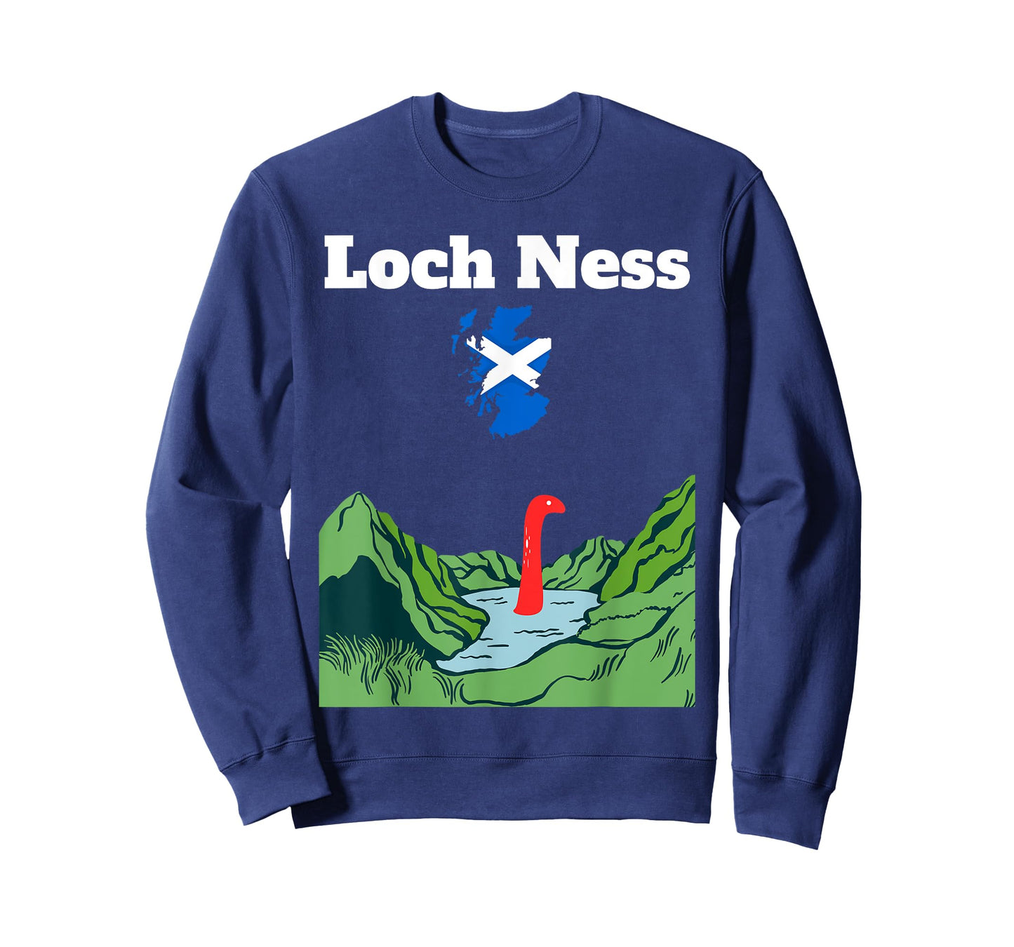 Loch Ness souvenir monster Nessie Scotland map Highland T-Shirt