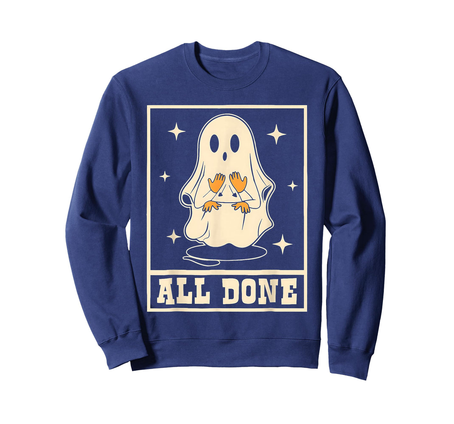 All Done Sign Language Ghost Speech Pathology Teacher T-Shirt