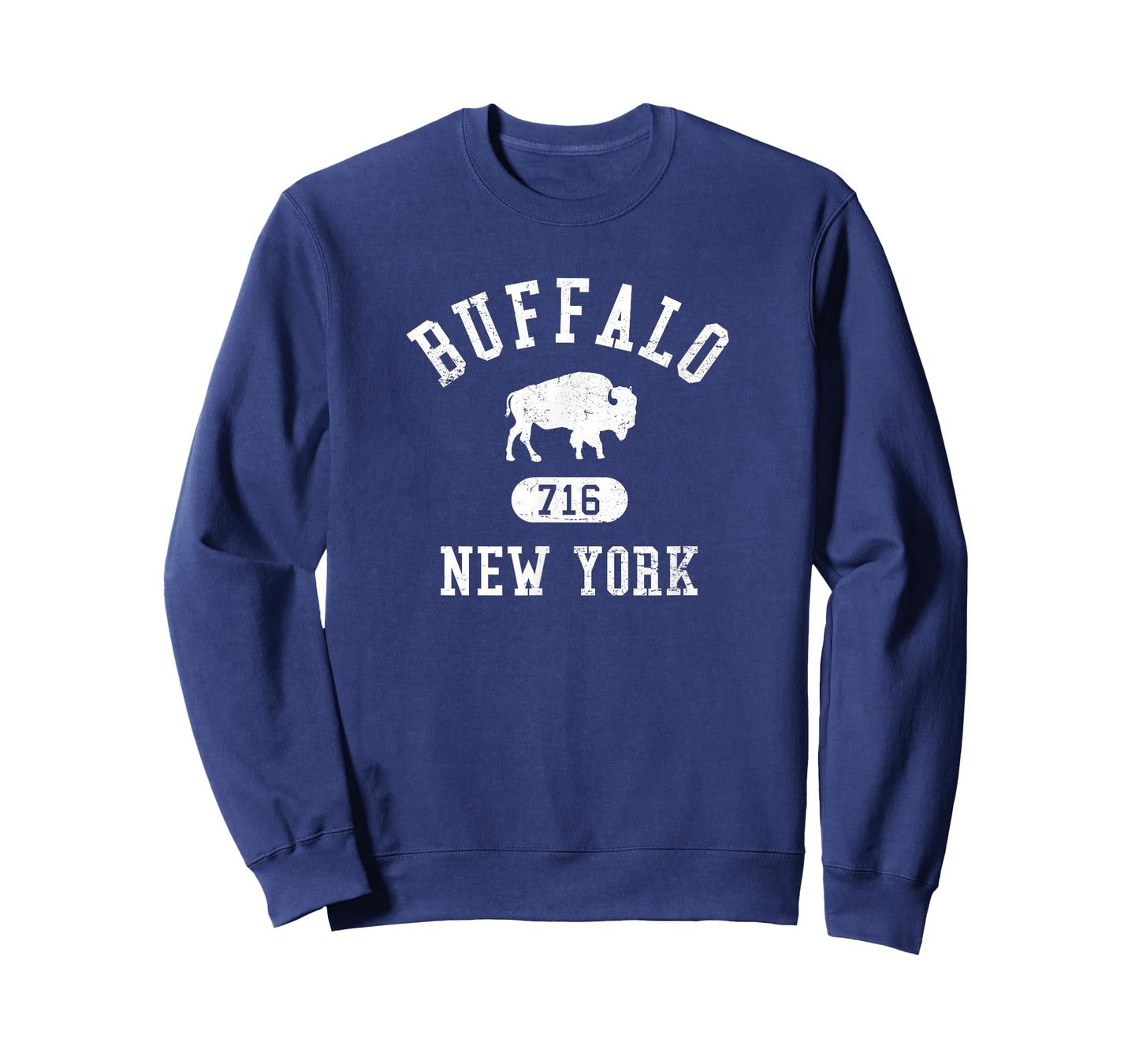 Buffalo New York 716 Collegiate Distressed T-Shirt