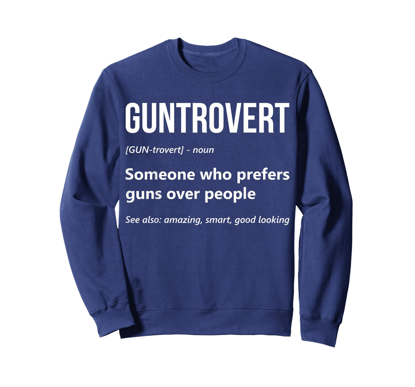 Funny Gun Enthusiast Guntrovert Definition Gun Lover Dad T-Shirt
