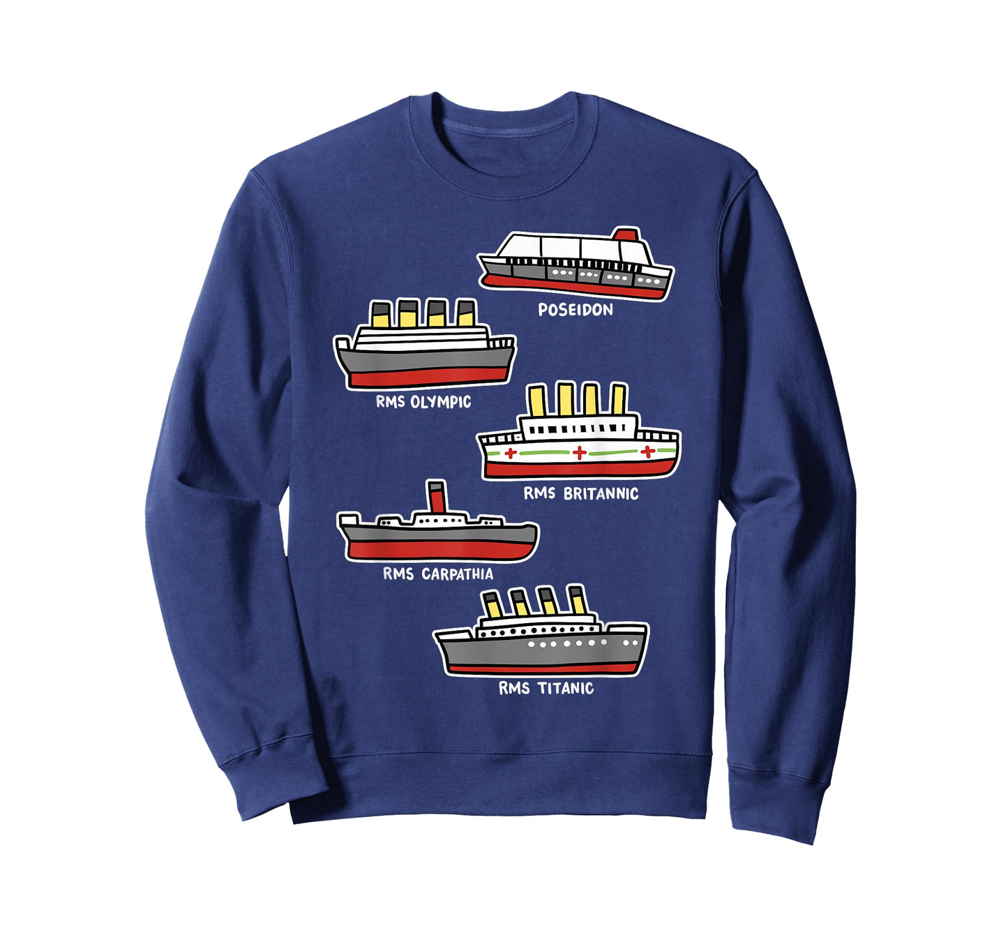 Famous Cruise Ship RMS Titanic Britanic Poseidon Carpathia T-Shirt