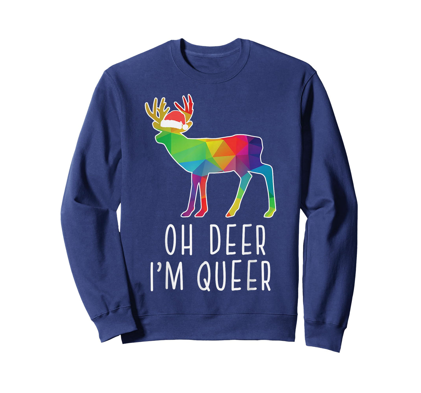 Oh Deer Im Queer Gay Reindeer Funny LGBT-Q Christmas PJ T-Shirt