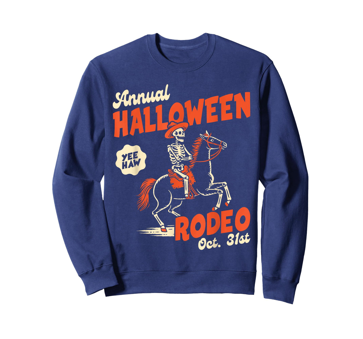 Halloween Rodeo Horse Western Cowboy Fall Autumn Skeleton T-Shirt