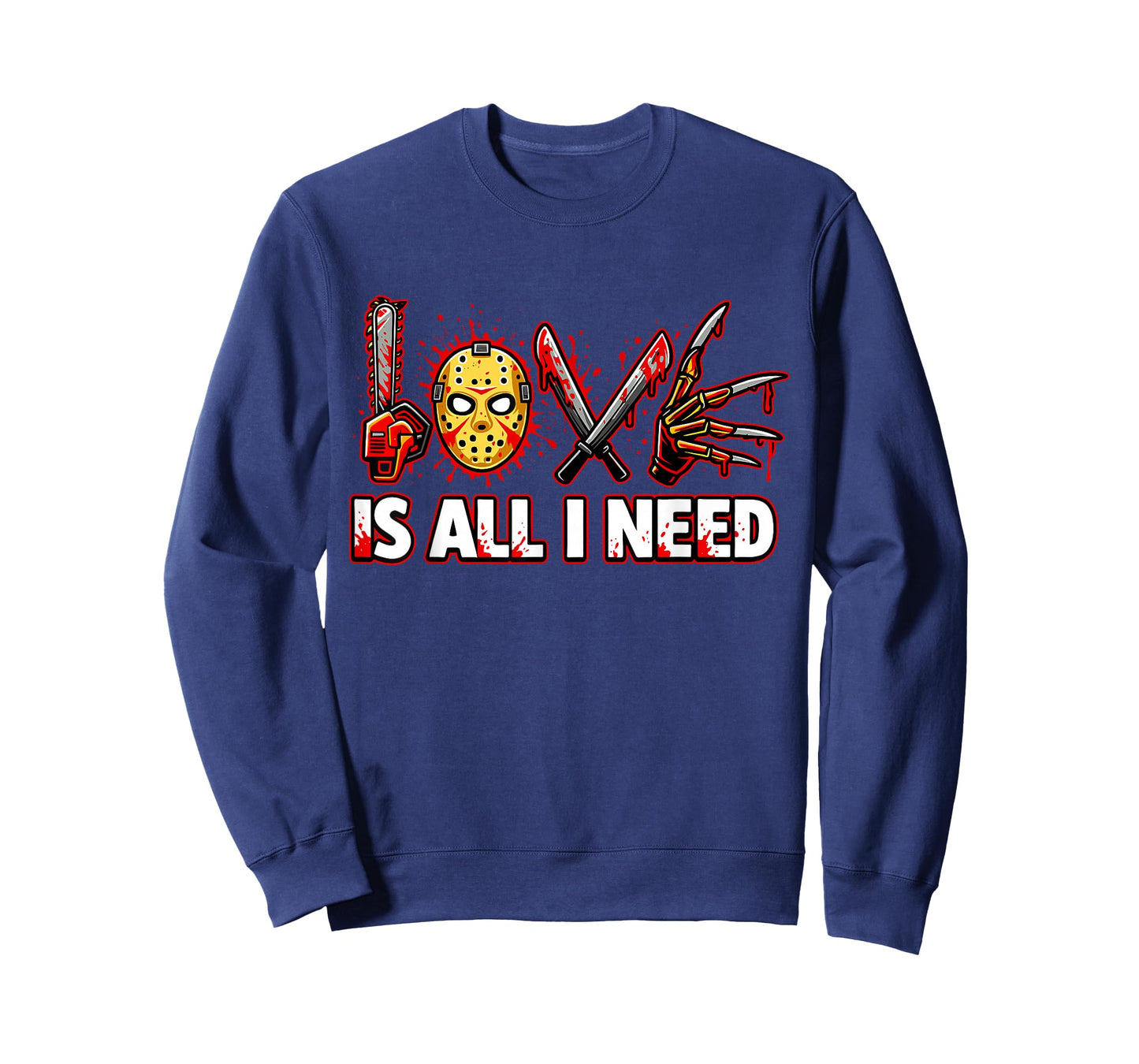Funny Horror Love is All I Need Slasher Valentine Halloween T-Shirt
