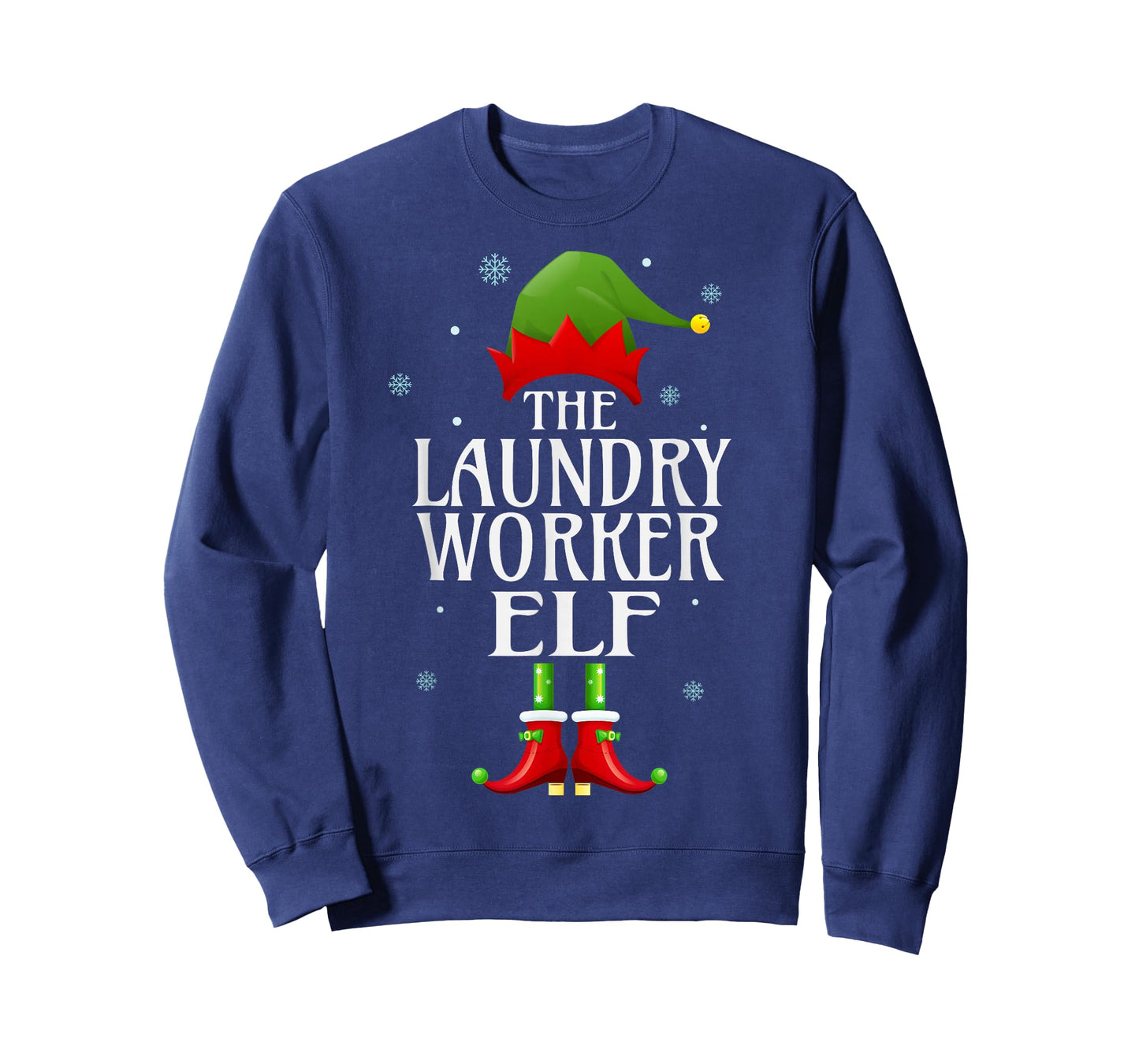 Laundry Worker Elf Xmas Funny Family Matching Christmas T-Shirt