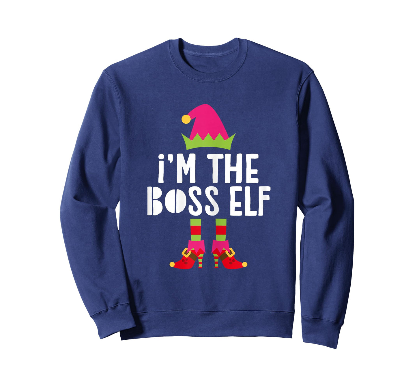 I'm The Boss Elf Shirt Women Girl Matching Christmas Elf T-Shirt