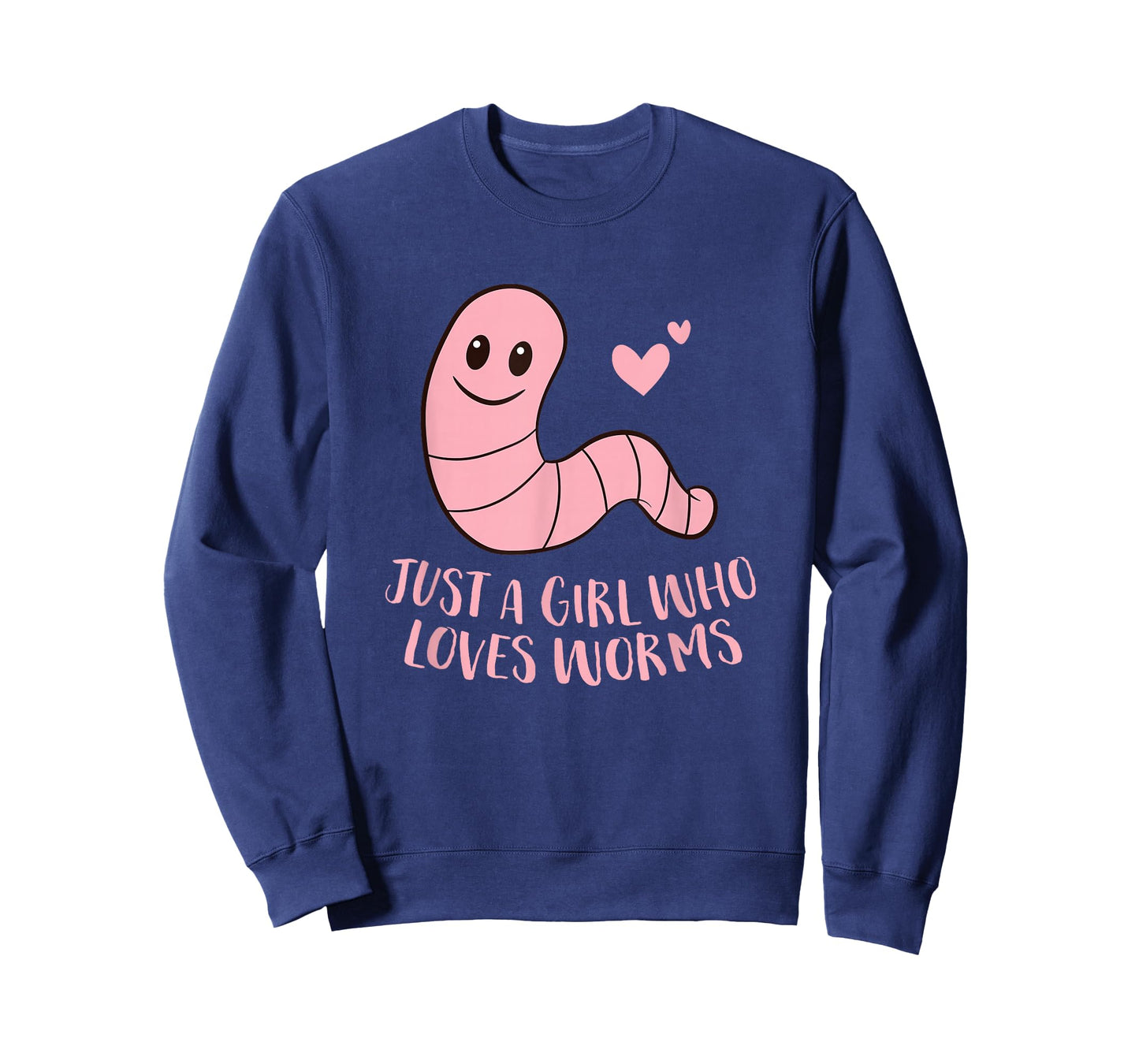 Just a Girl Who Loves Worms Cute Worm Girl T-Shirt Small