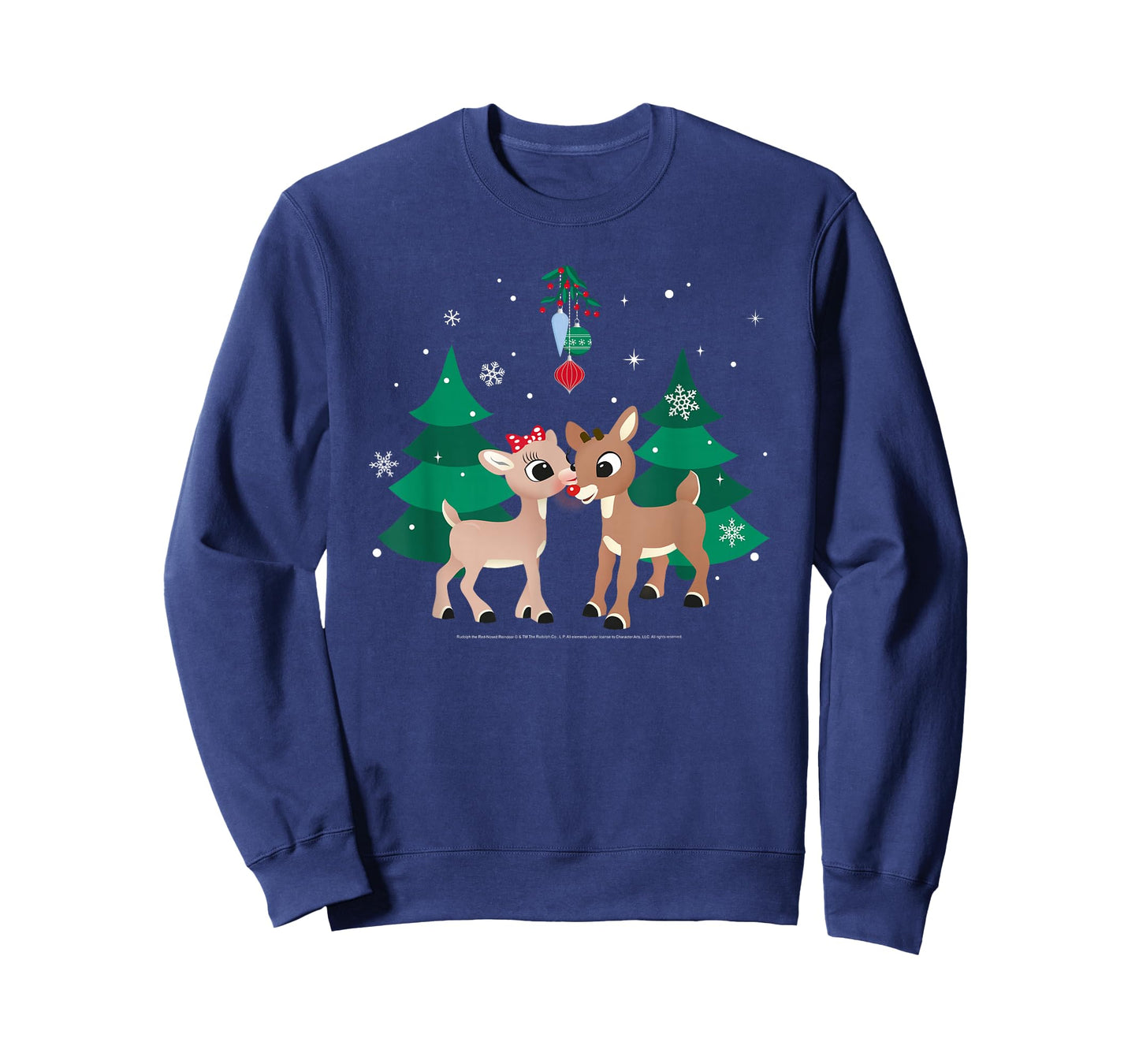 Rudolph and Clarice Fawn'd of You Mistletoe Retro Christmas T-Shirt