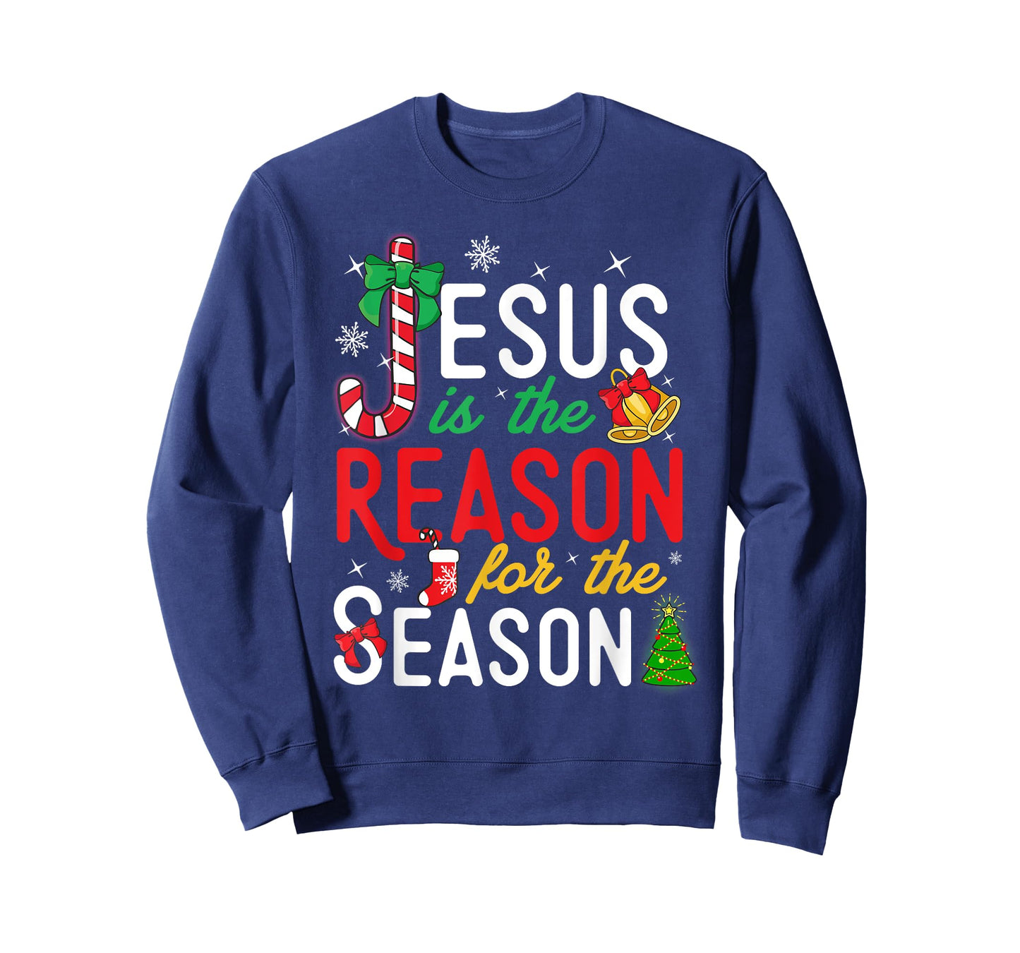 Jesus Is The Reason For Christmas Christian Xmas Stocking T-Shirt