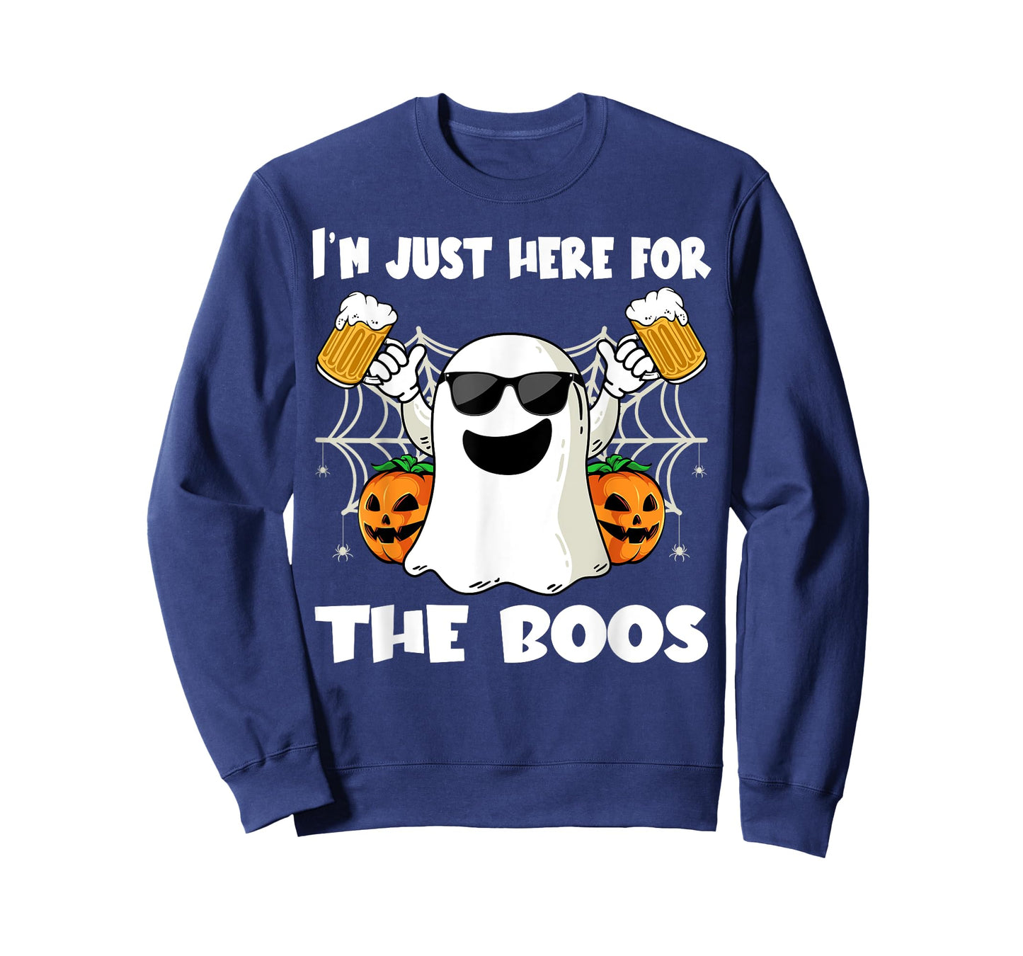 Im Just Here For The Boos Halloween Pumpkin Ghost Drink Beer T-Shirt