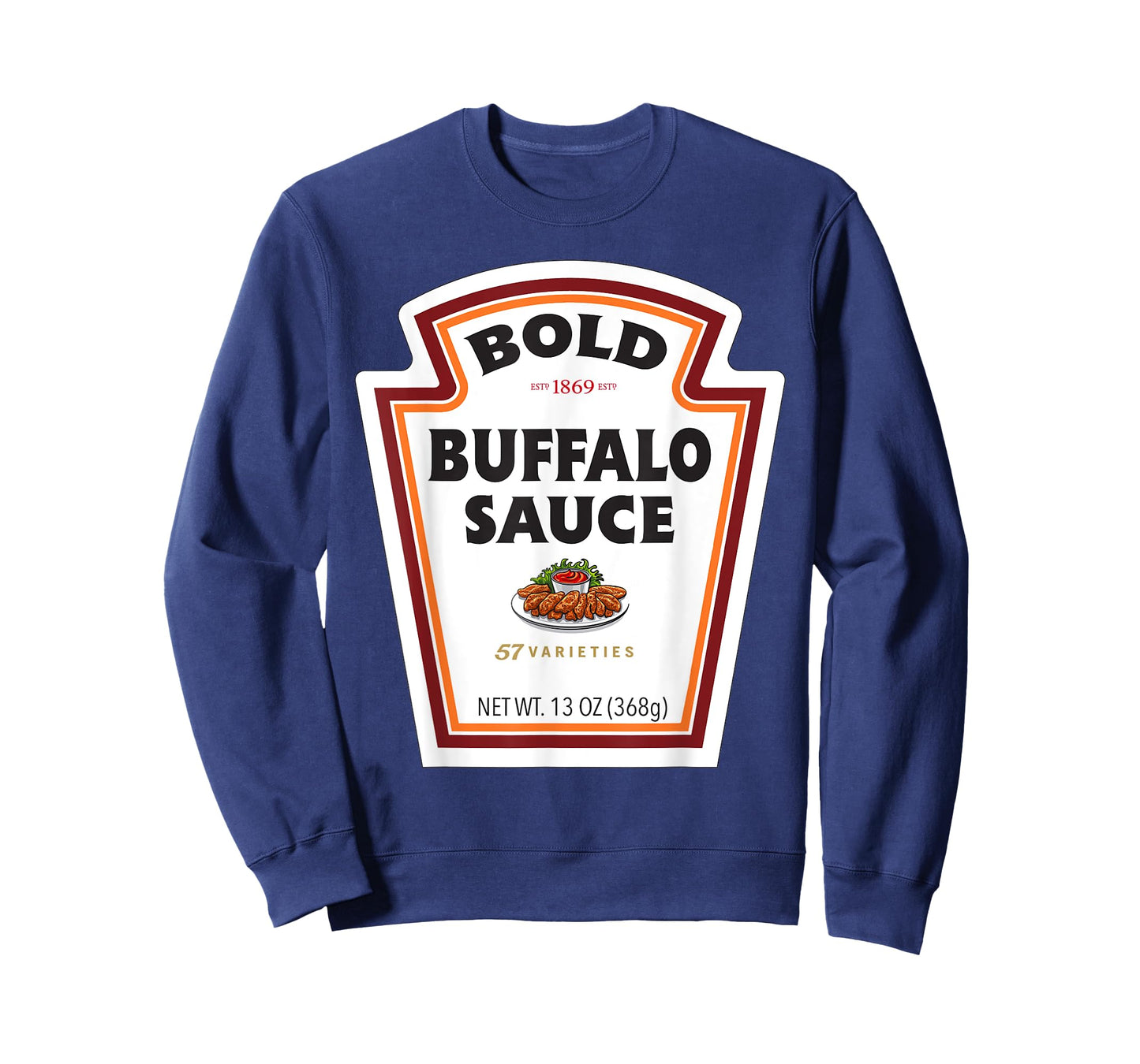 Bold Buffalo Sauce Bottle Label Funny Halloween Costume T-Shirt