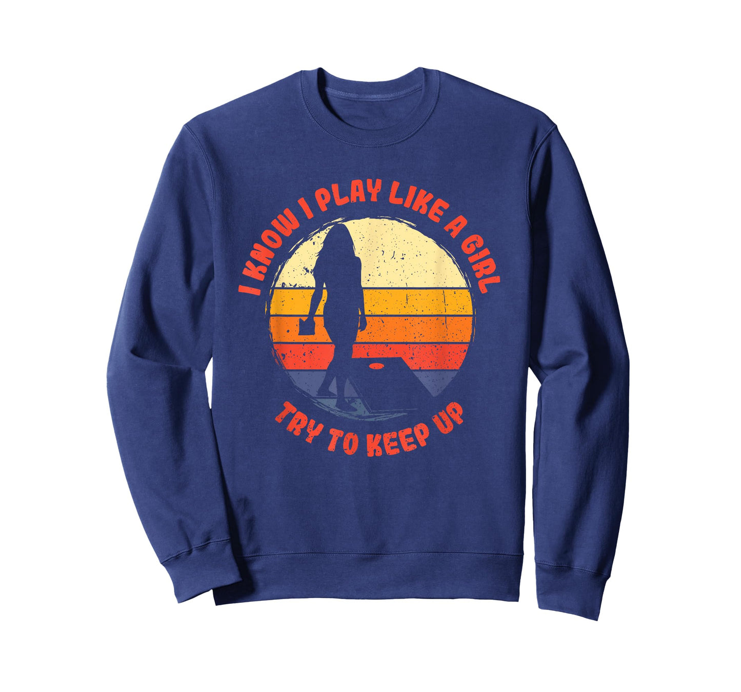 I know i play like a girl women retro cornhole T-Shirt