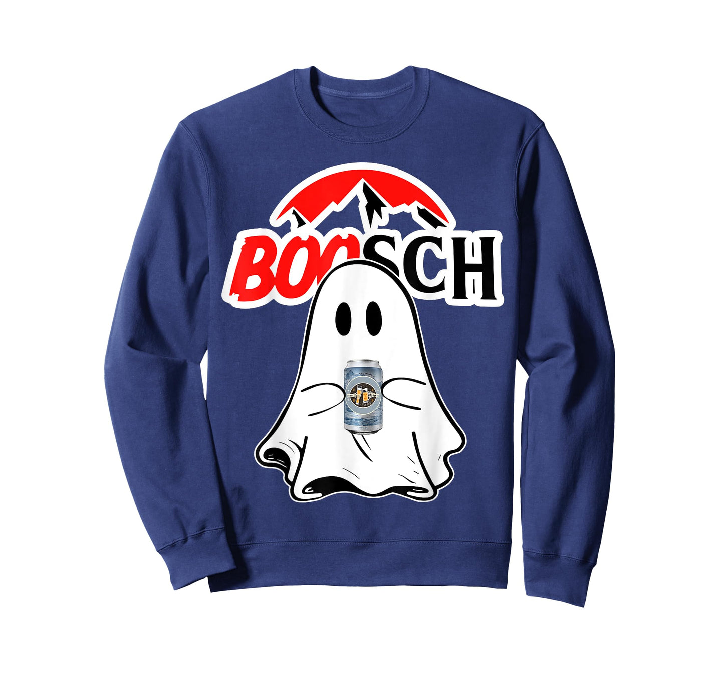 Boosch-Beer Halloween Funny Ghost Drinking Beer Women Men T-Shirt