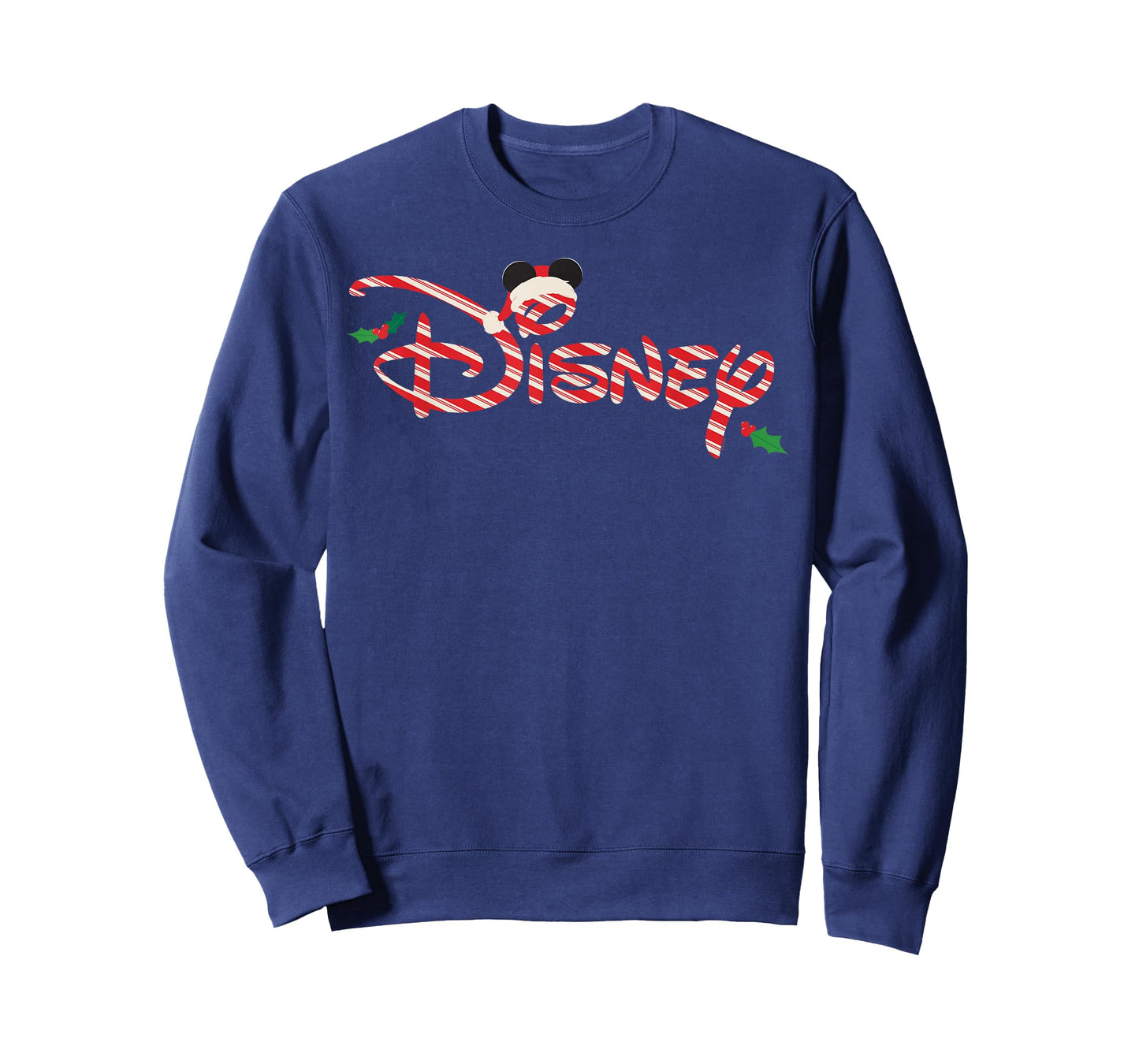Disney Christmas Candy Cane Script Logo Holiday Trip T-Shirt