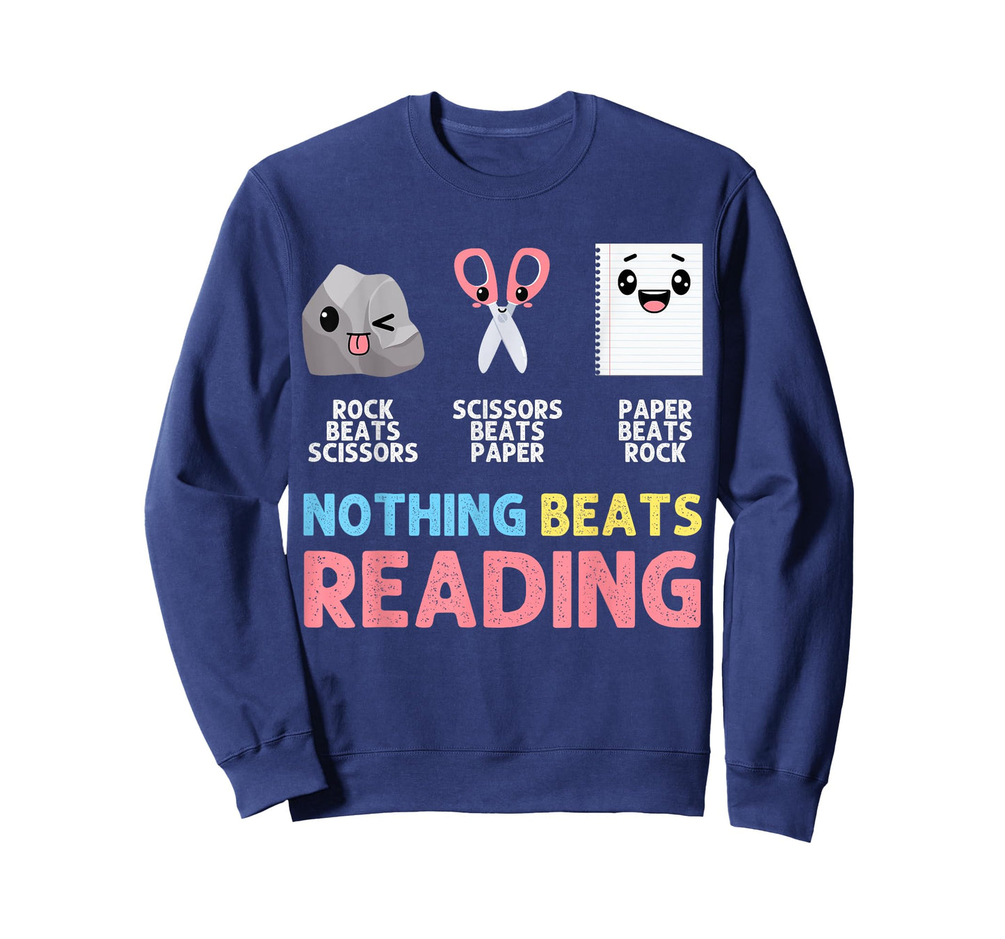 Nothing Beats Reading Funny Rock Paper Scissors T-Shirt
