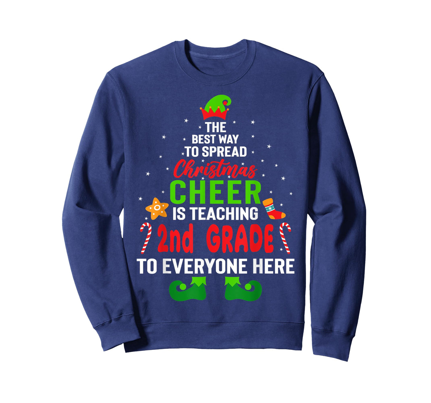 The Best Way to Spread Christmas Cheer Teaching 2nd Grade T-Shirt