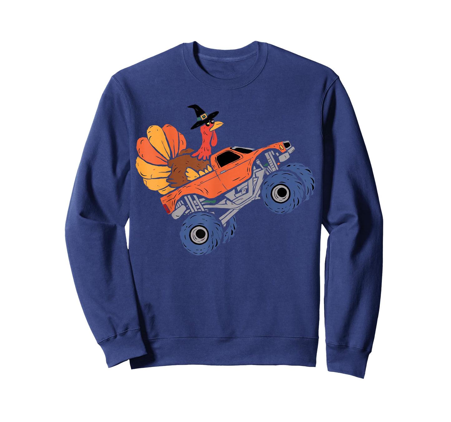 Thanksgiving Turkey Riding Monster Truck Kids Boys T-Shirt