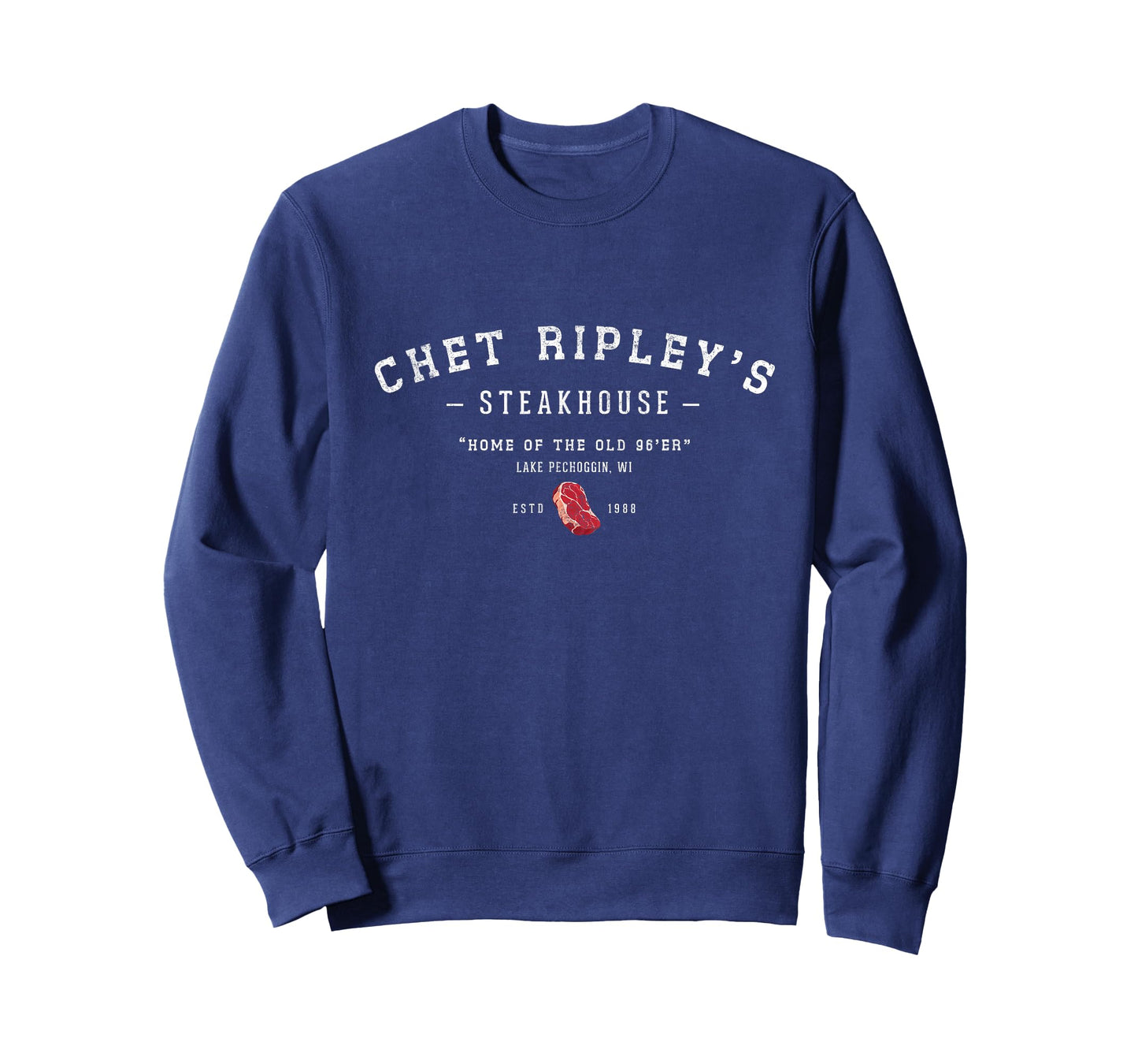 Primotees Chet Ripley's Steakhouse - Home of the Old 96er - Est. 1988 Unisex-Adults Black T-Shirt