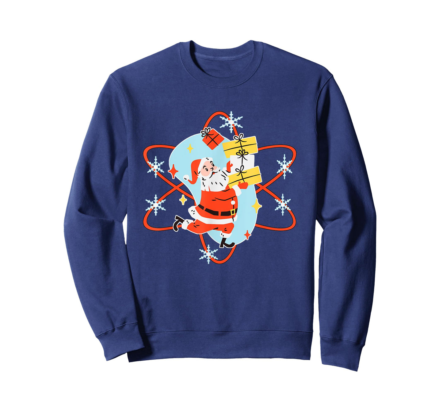 Retro Christmas Mid Century Modern Atomic Santa Claus T-Shirt