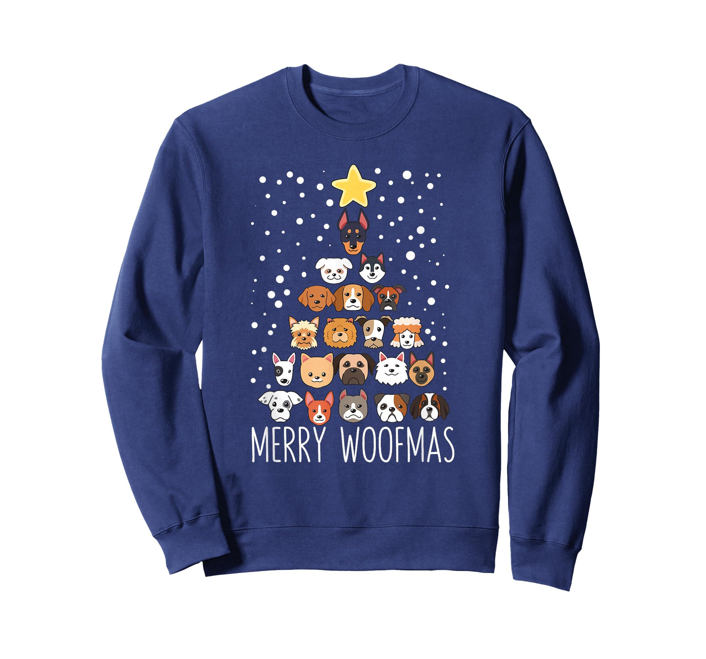 Woof Christmas Tree Dog Lovers Puppies Dogs Merry Woofmas T-Shirt for Men Women Kids