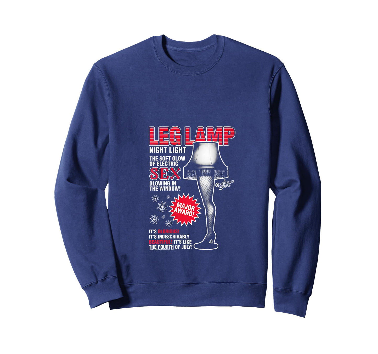 Womens A Christmas Story Leg Lamp Vintage Ad Funny Holiday V-Neck T-Shirt