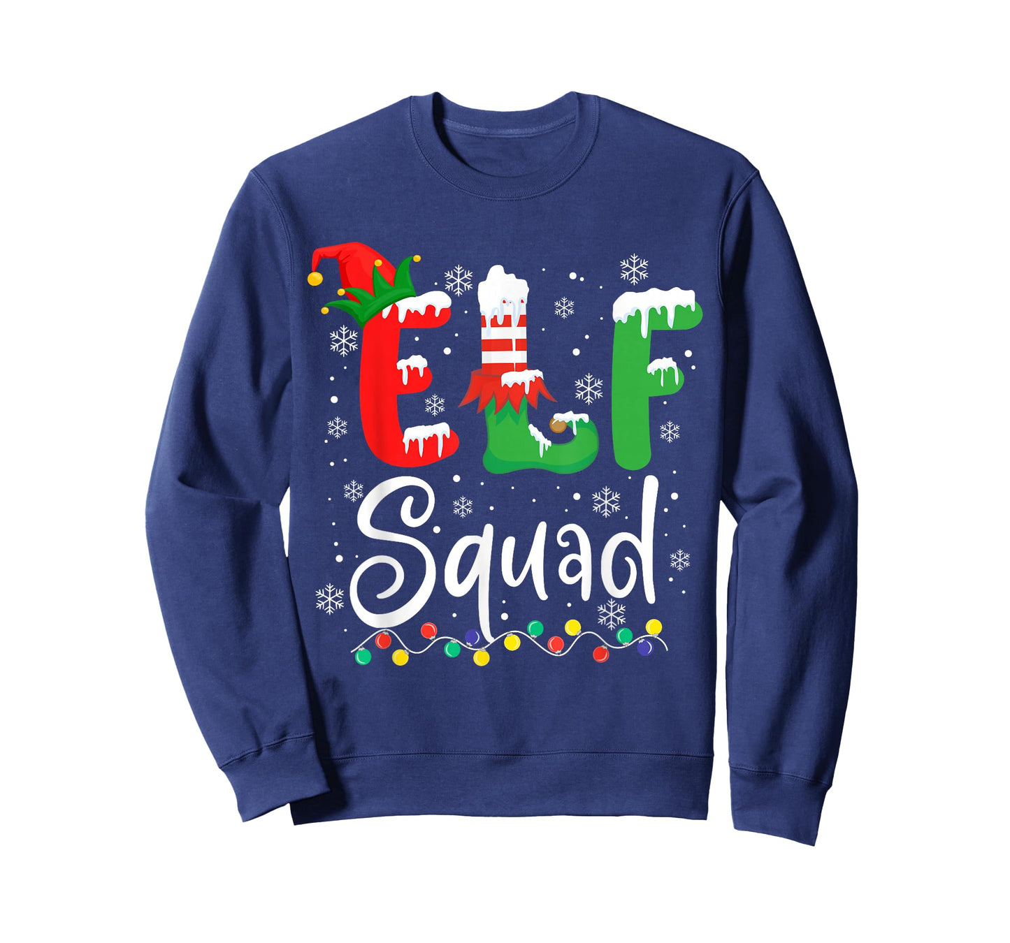 Elf Squad Funny Elf Family Christmas Matching Pajamas Xmas T-Shirt