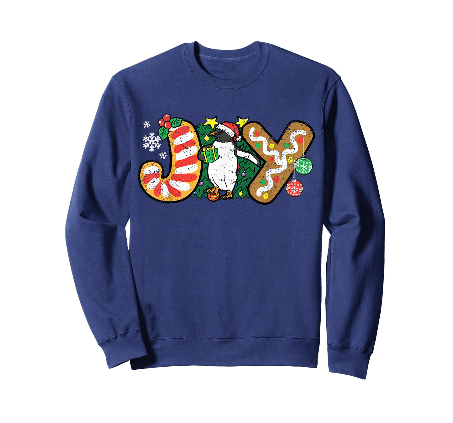 Penguin Joy Christmas Pajama X-mas Snowflakes Winter Holiday T-Shirt