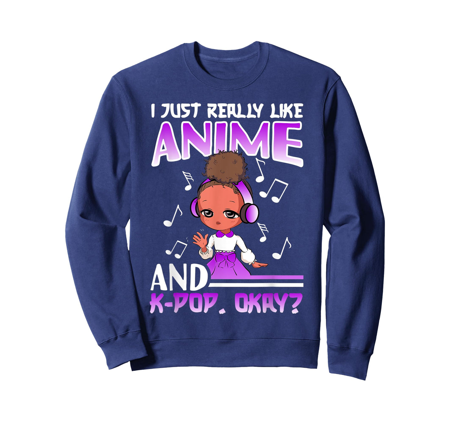 Anime K Pop African American Kpop Music Black Girl T-Shirt