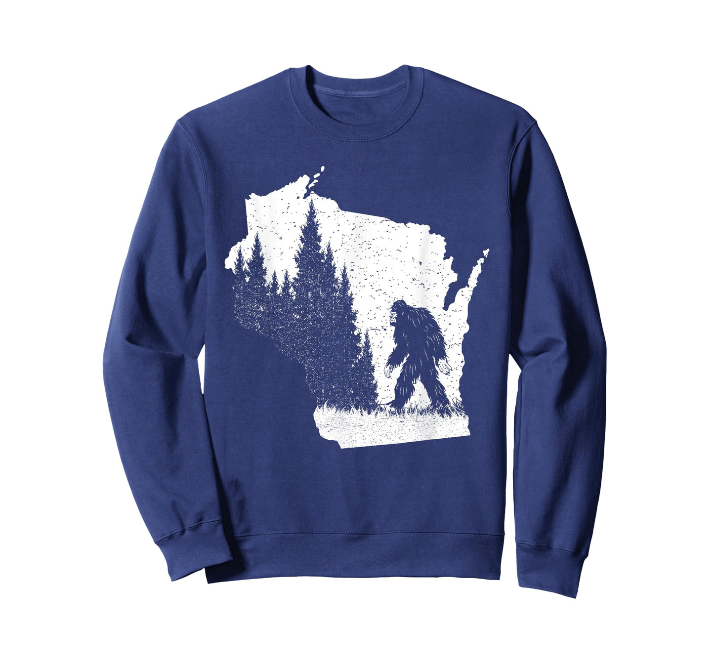 Wisconsin Bigfoot Pride Sasquatch Silhouette Forest Lovers T-Shirt