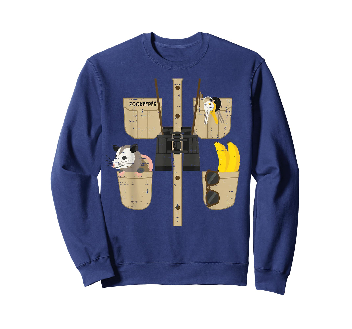 Halloween Zookeeper Possum Banana Costume Men Women Kids T-Shirt